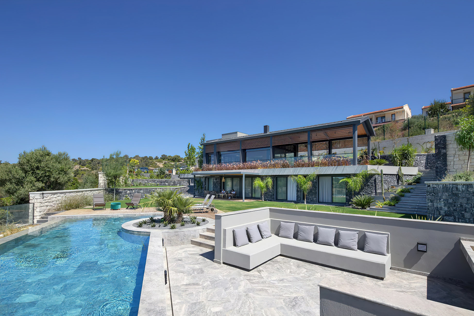 Villa Juss Modern Mediterranean Residence - Izmir, Turkey - Exterior Pool Deck