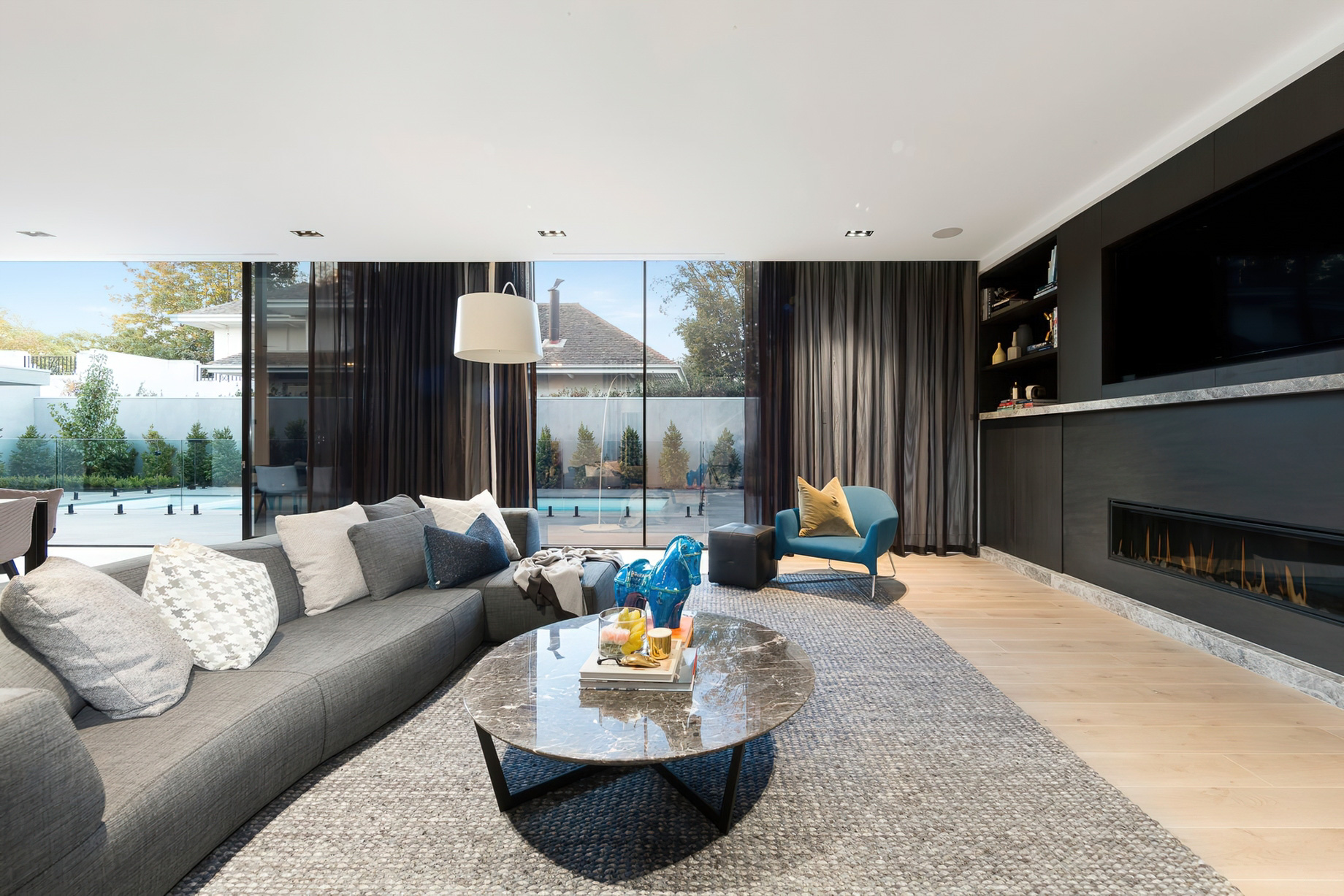Modern Contemporary Residence – 7 Teringa Place, Toorak, VIC, Australia – Living Room