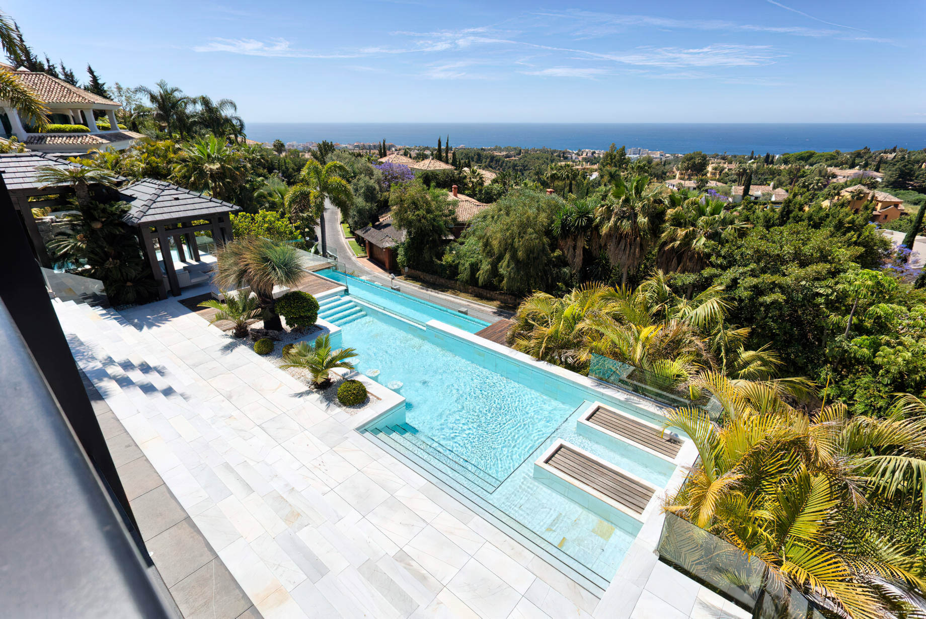 Villa Beata Luxury Residence – Cascada de Camojan, Marbella, Spain – Exterior Pool Ocean View