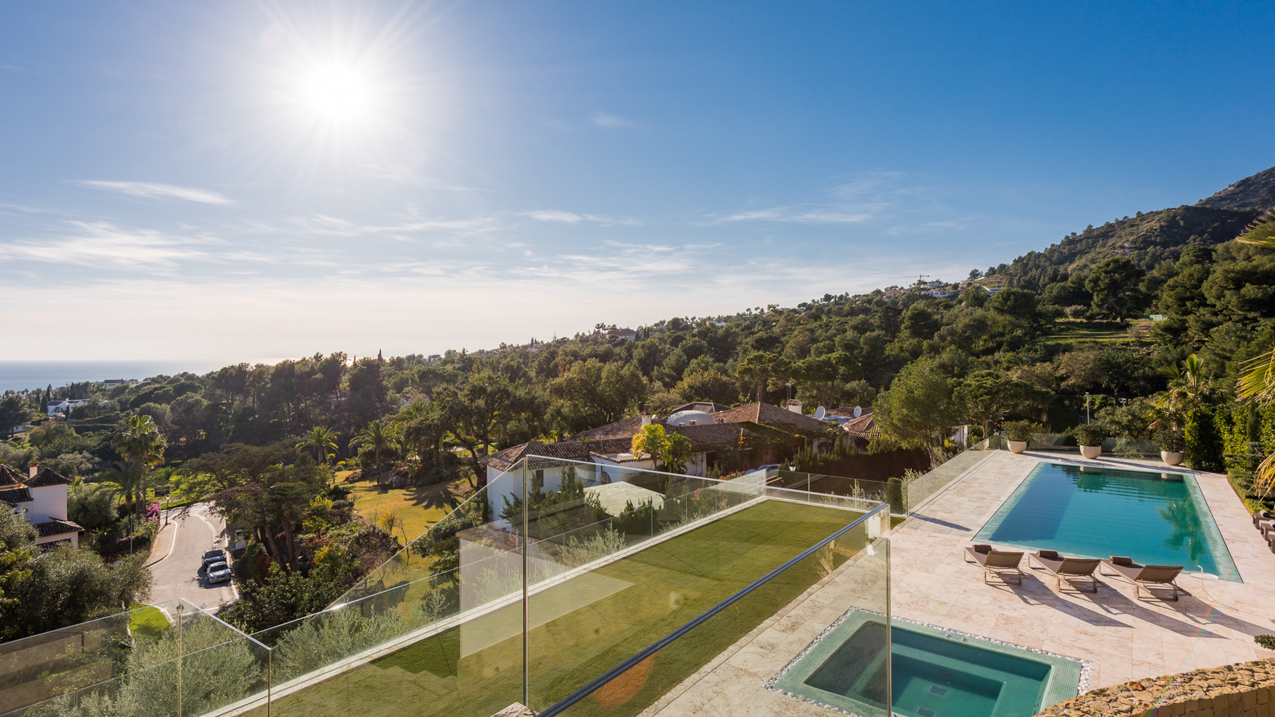 006 – Villa Camojan Luxury Residence – Cascada de Camojan, Marbella, Spain – Exterior Pool and Ocean View