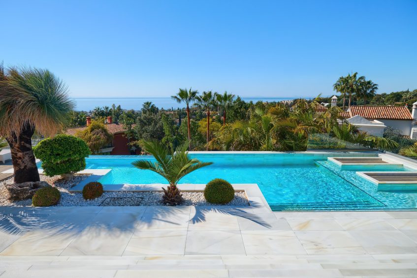 008 - Villa Beata Luxury Residence - Cascada de Camojan, Marbella, Spain - Exterior Pool View