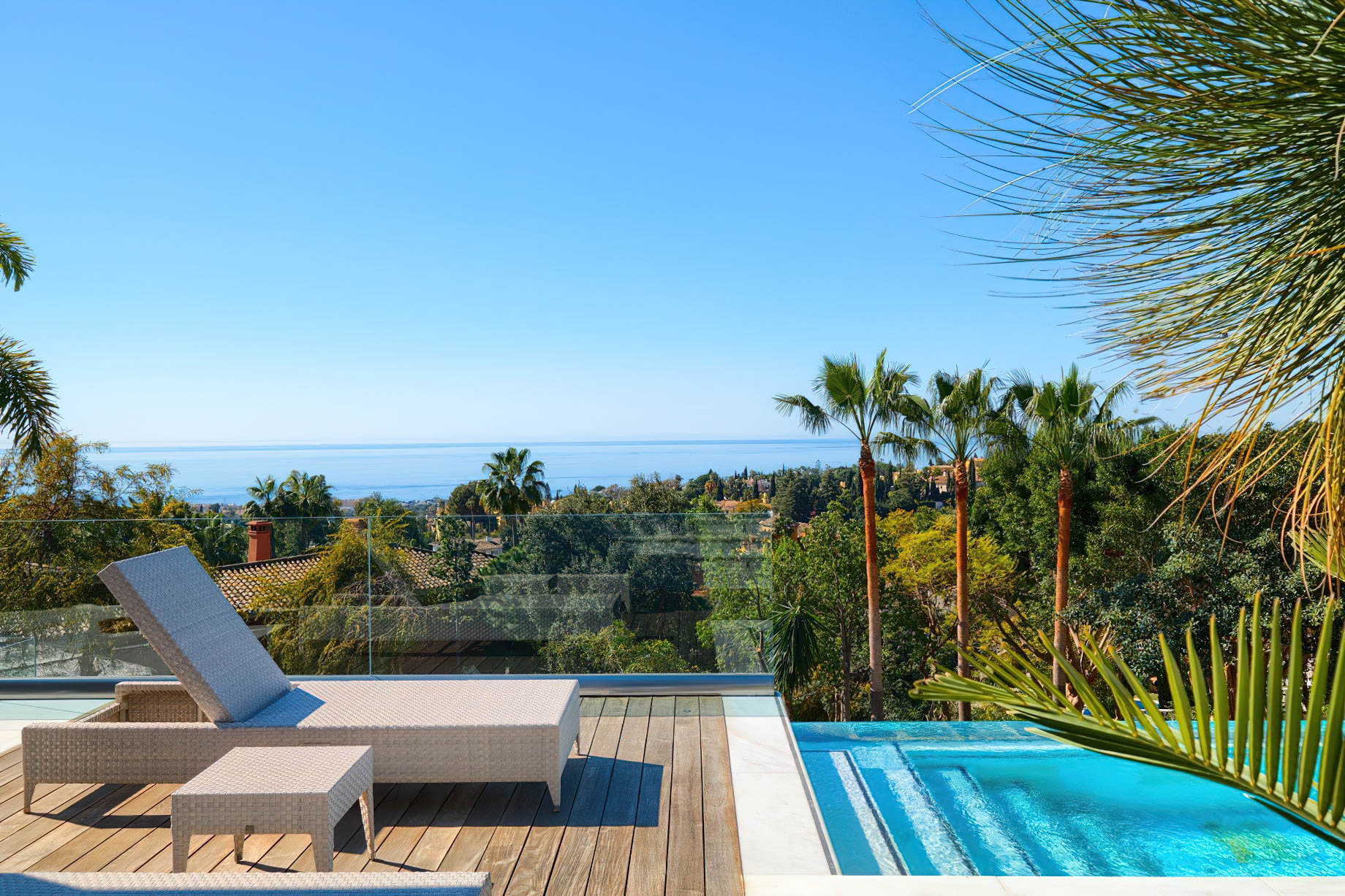 009 – Villa Beata Luxury Residence – Cascada de Camojan, Marbella, Spain – Exterior Pool Deck View