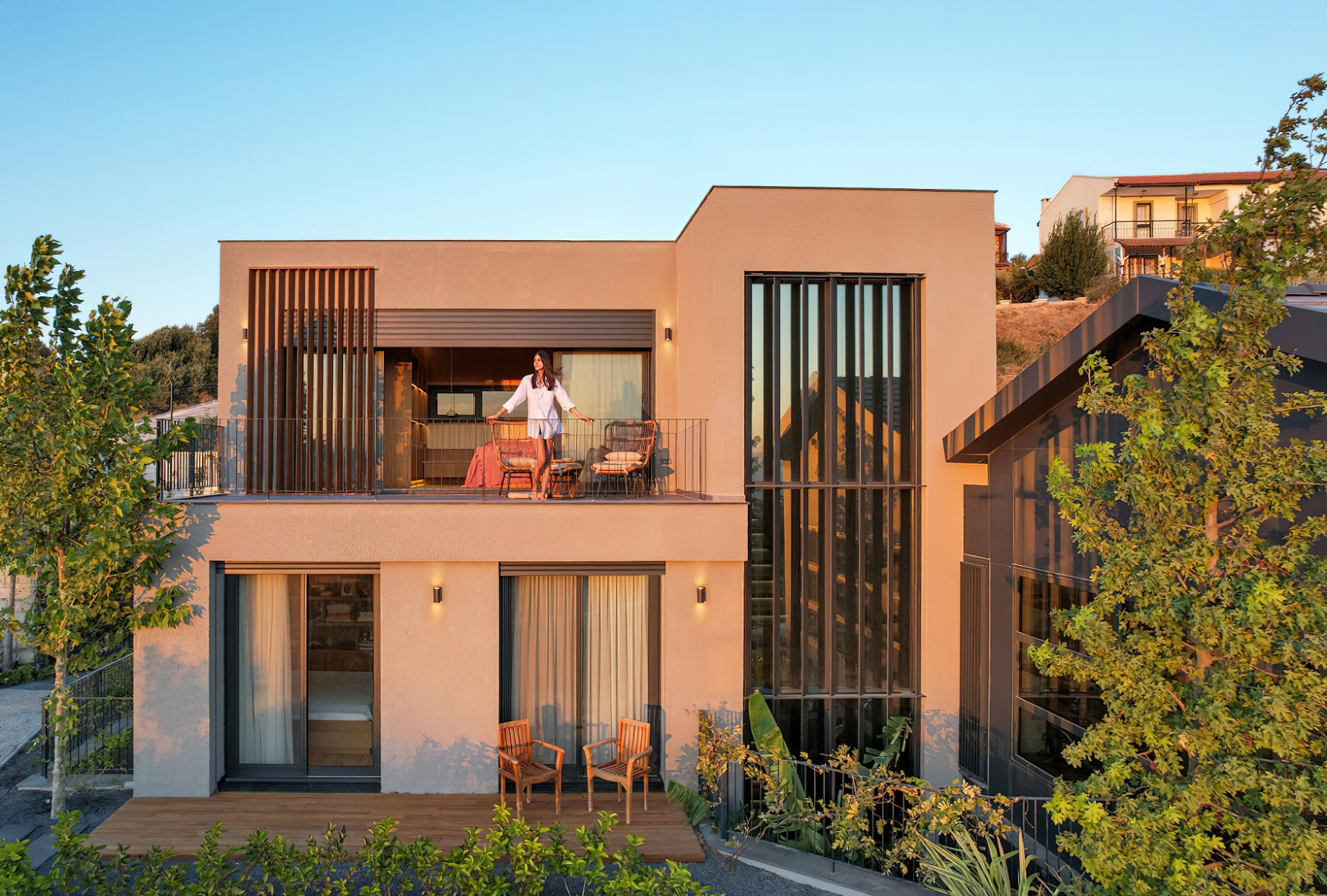 Villa Juss Modern Mediterranean Residence – Izmir, Turkey – Upper Bedroom Terrace