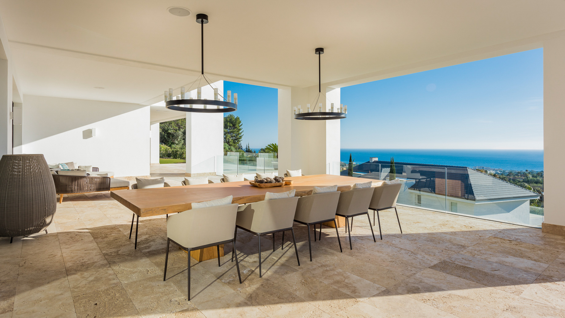 016 – Villa Camojan Luxury Residence – Cascada de Camojan, Marbella, Spain – Exterior Terrace Dining Table