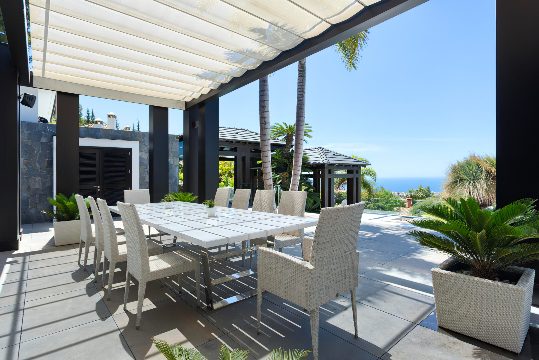 022 – Villa Beata Luxury Residence – Cascada de Camojan, Marbella, Spain – Outdoor Deck Dining
