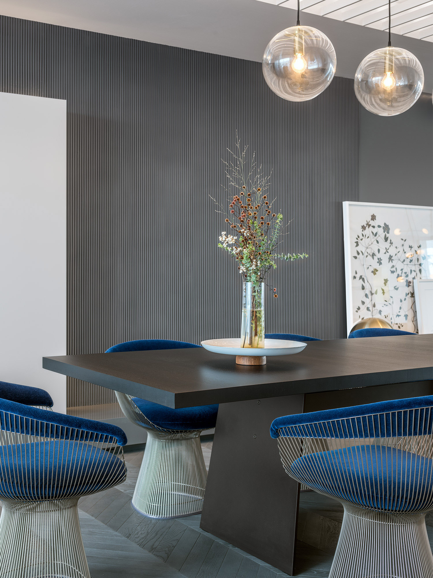 Shades of Grey Apartment Interior Design Shanghai, China - Ippolito Fleitz Group - Dining Room Table