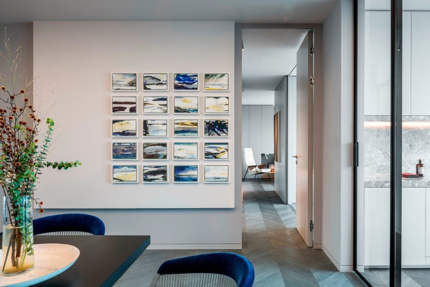 Shades of Grey Apartment Interior Design Shanghai, China - Ippolito Fleitz Group - Wall Art