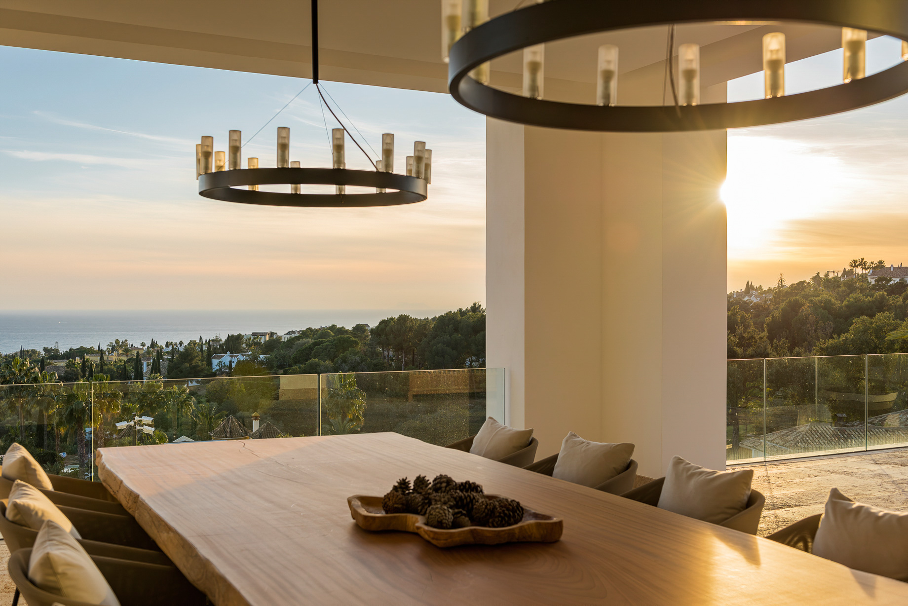 029 – Villa Camojan Luxury Residence – Cascada de Camojan, Marbella, Spain – Outdoor Terrace Sunset View