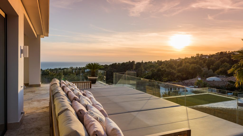 031 - Villa Camojan Luxury Residence - Cascada de Camojan, Marbella, Spain - Outdoor Deck Sunset View