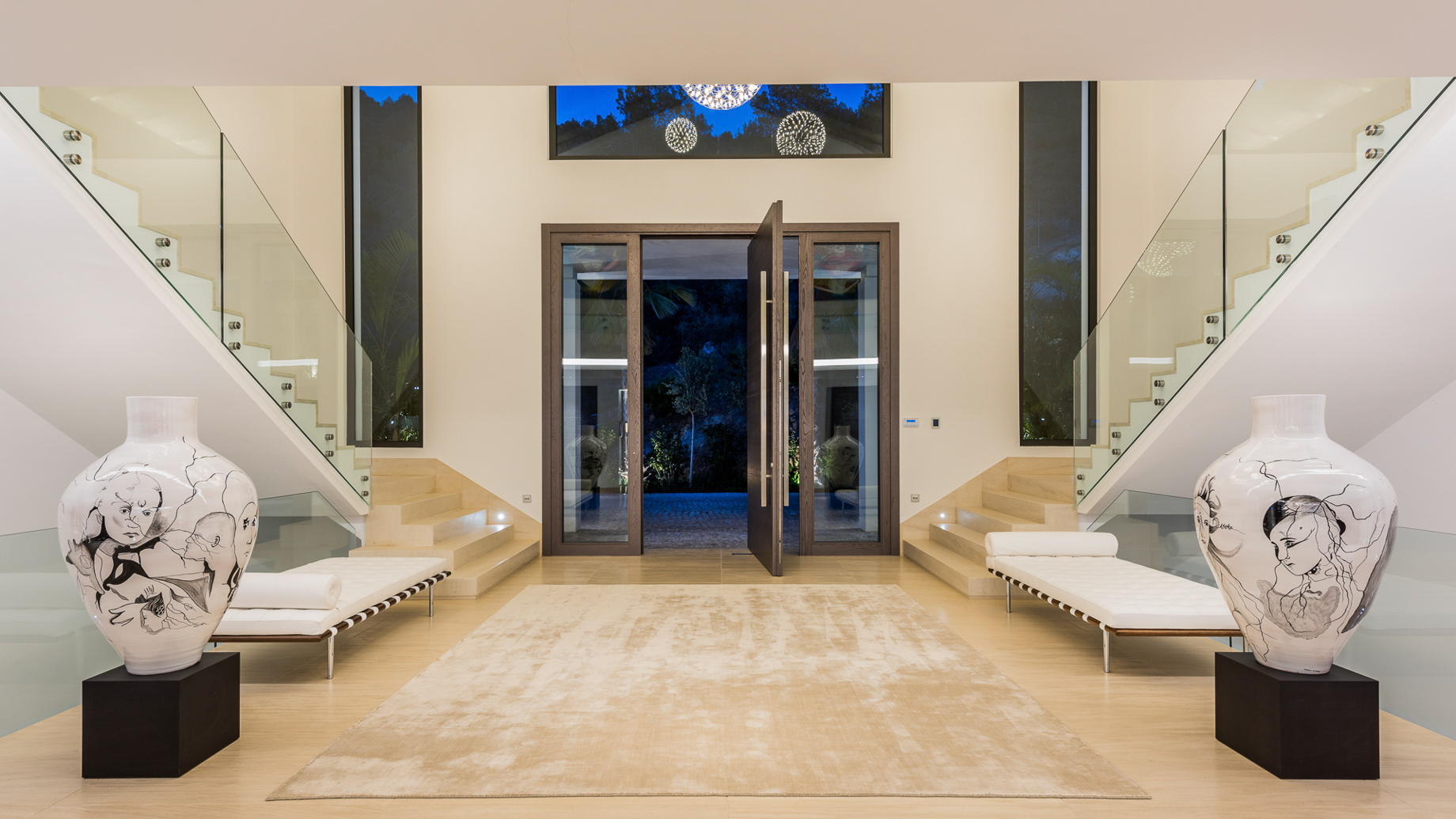036 – Villa Camojan Luxury Residence – Cascada de Camojan, Marbella, Spain – Interior Front Door Night View