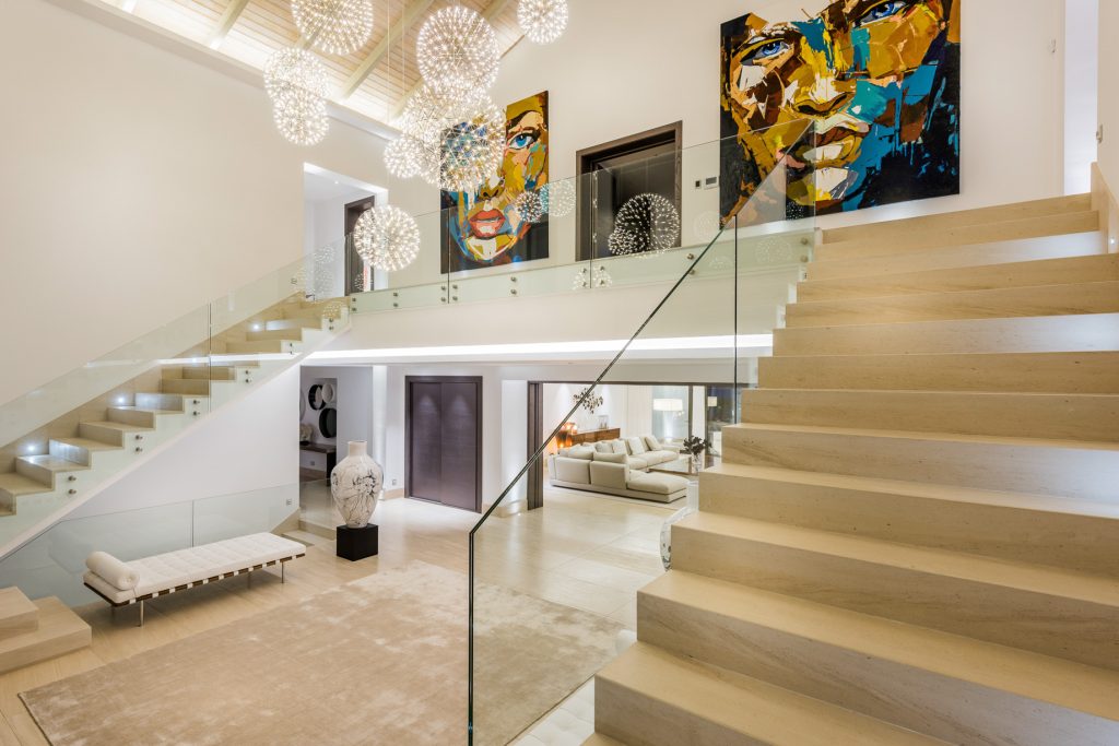 037 - Villa Camojan Luxury Residence - Cascada de Camojan, Marbella, Spain - Interior Foyer Stairs