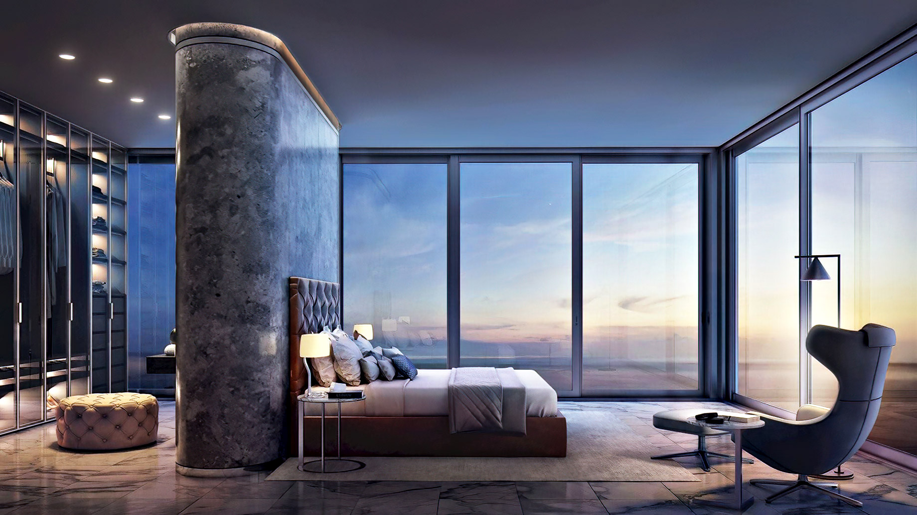 1 JBR – Jumeirah Beach Residence – Master Bedroom – Dubai, United Arab Emirates