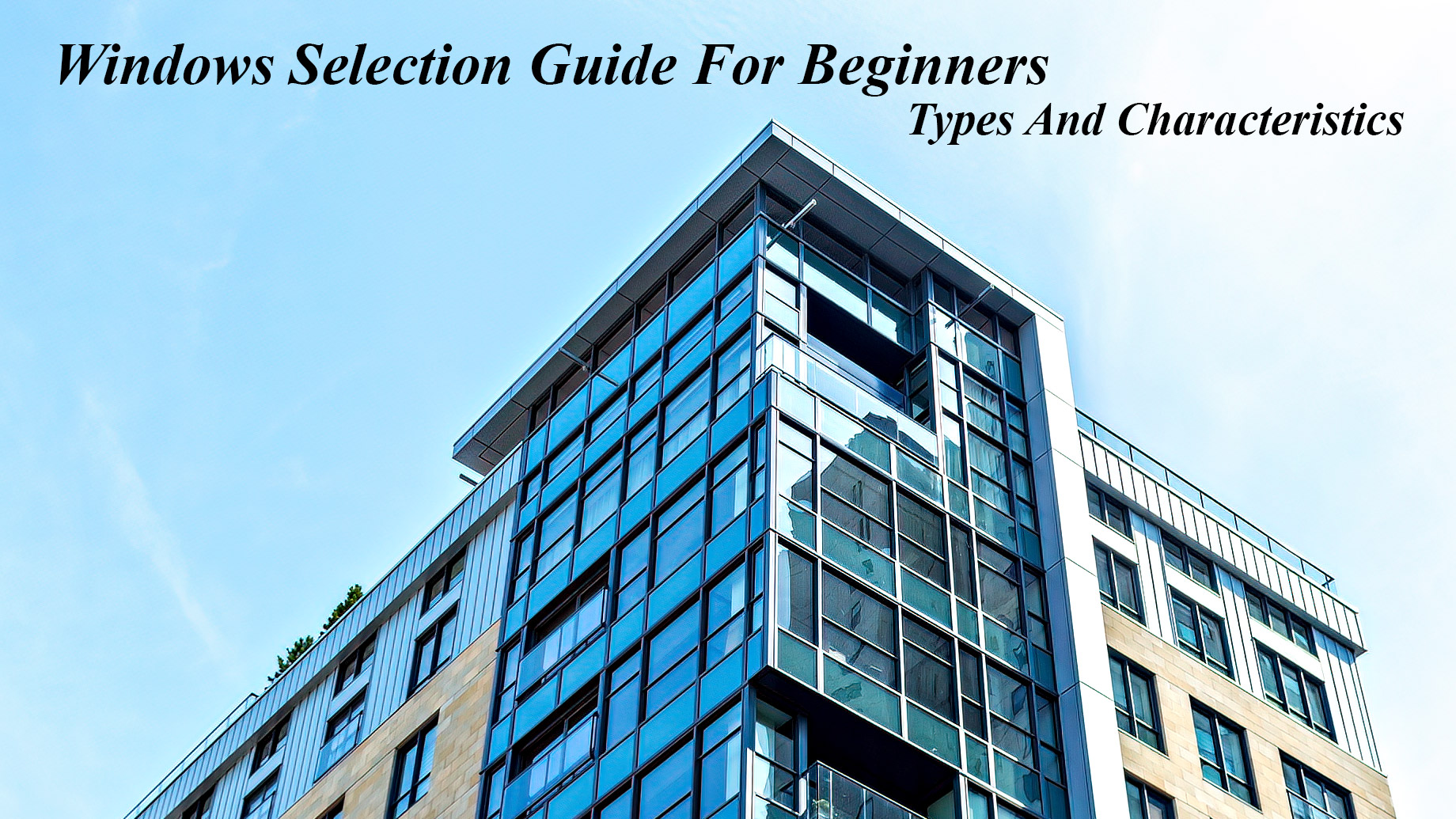 Windows Selection Guide For Beginners - Types And Characteristics