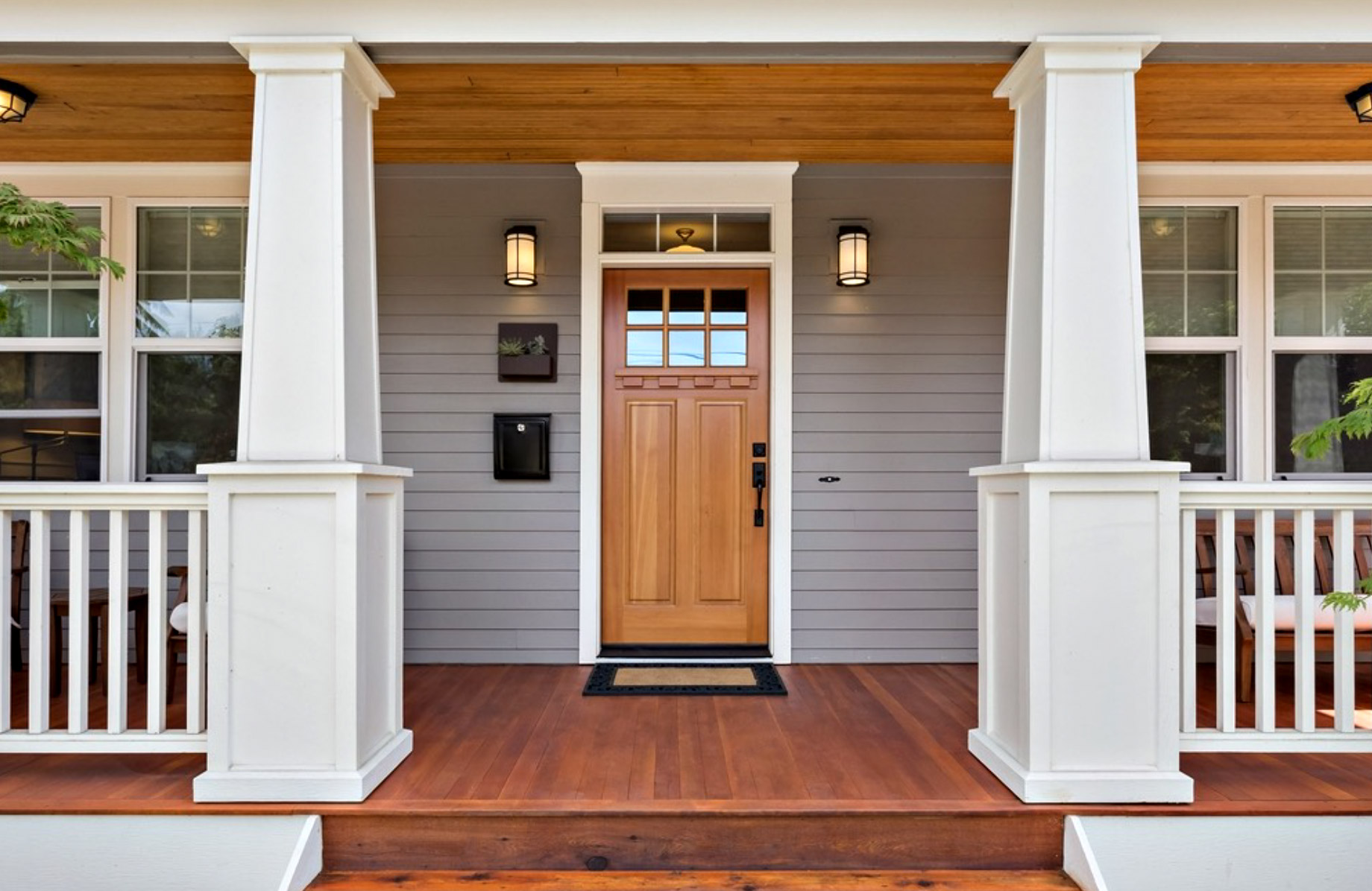 Front Home Porch with Architectural Exterior Columns