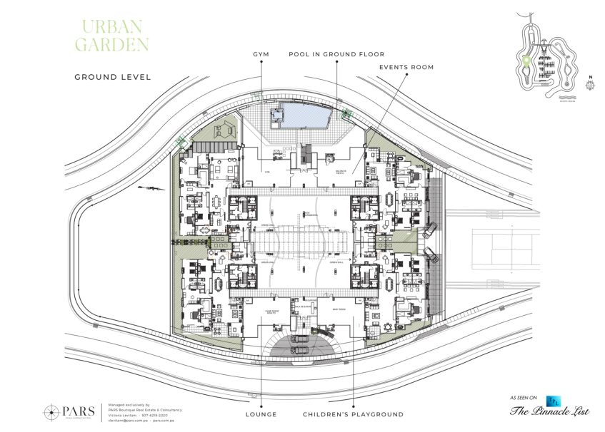 Urban Garden Apartment - Ocean Reef Island, Panama - Ground Level Floor Plan