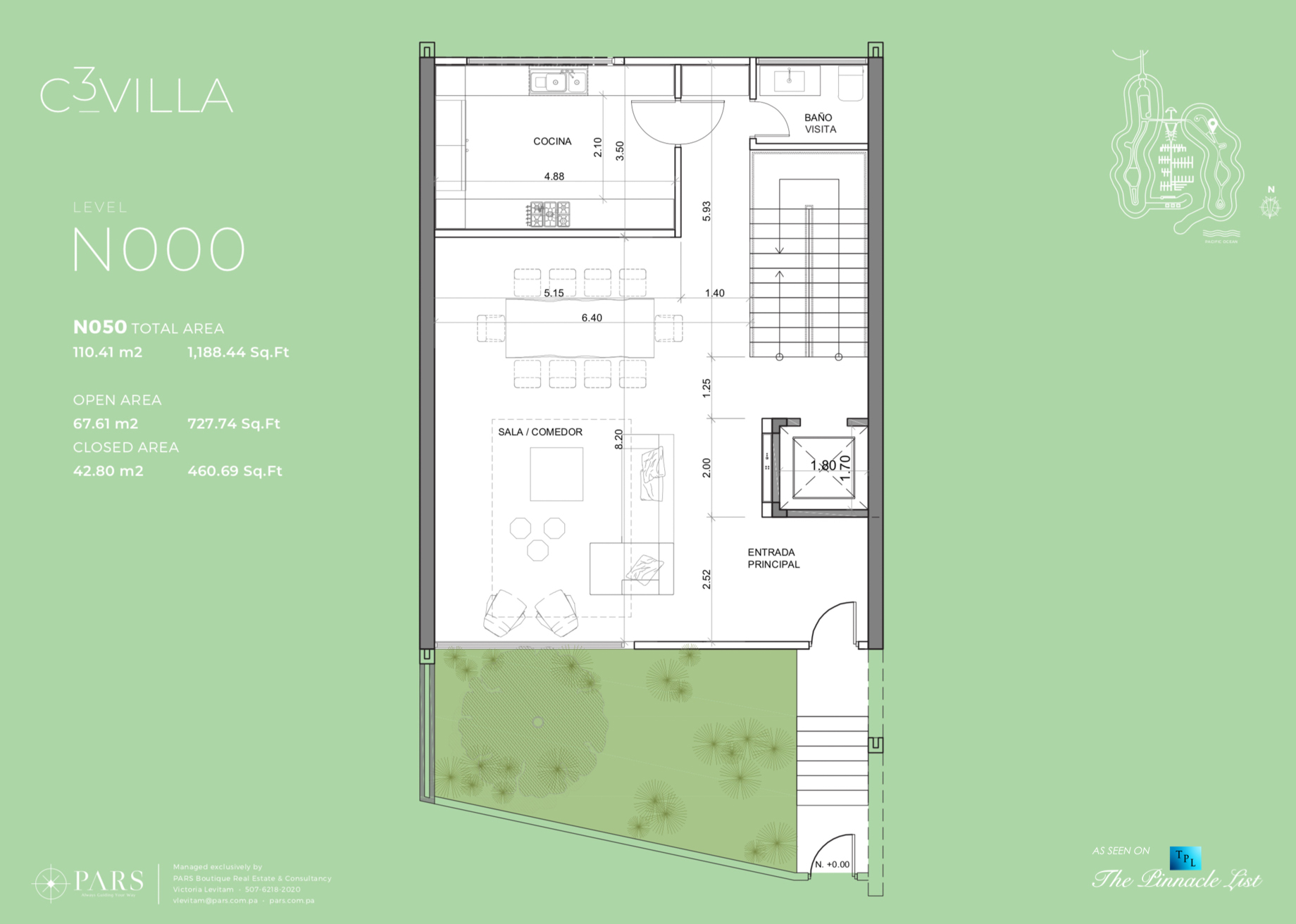 C3 Villa – Ocean Reef Islands, Panama – Floor Plans N000 Level