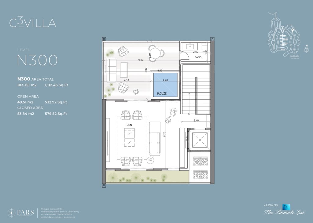 C3 Villa - Ocean Reef Islands, Panama - Floor Plans N300 Level