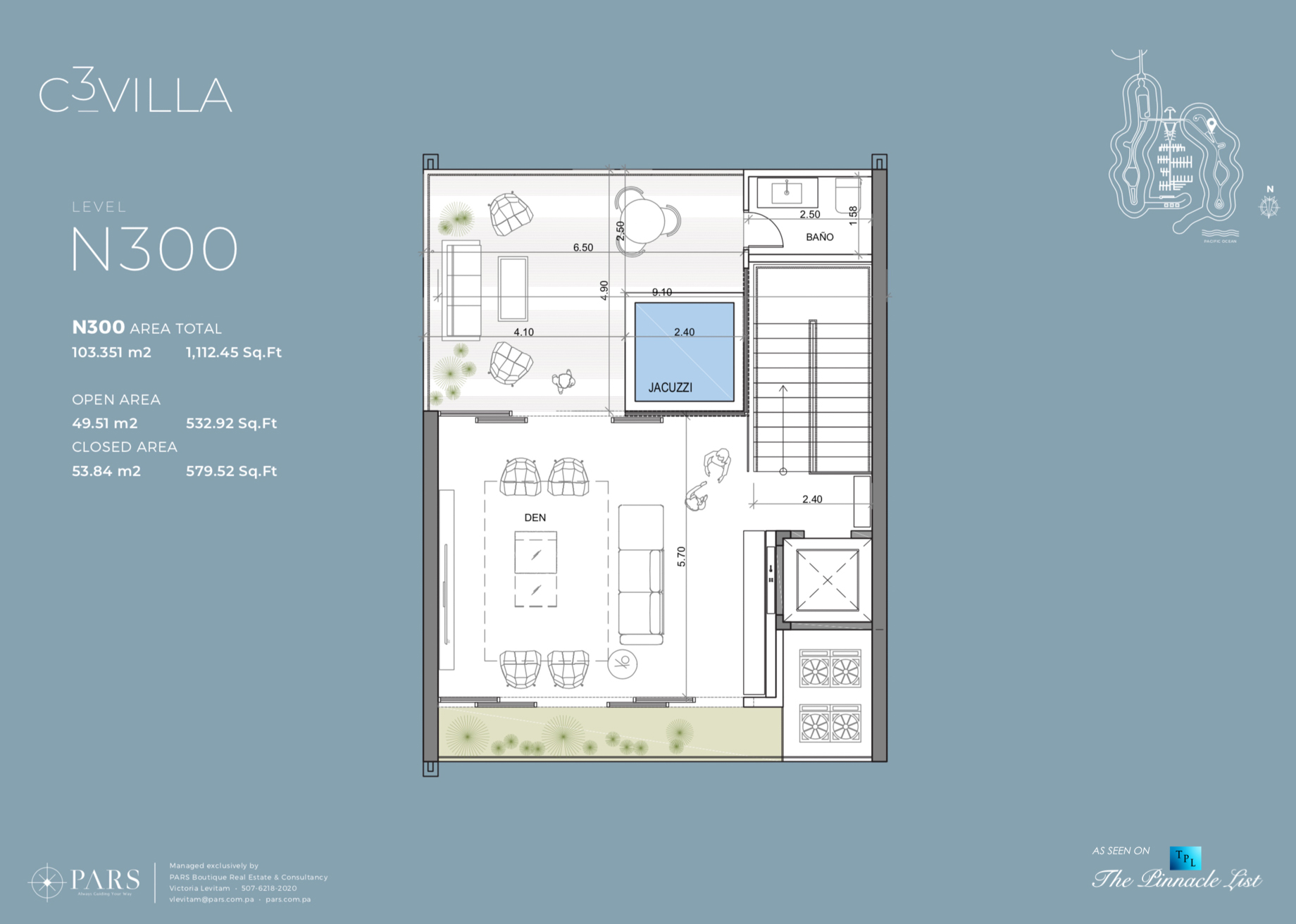 C3 Villa – Ocean Reef Islands, Panama – Floor Plans N300 Level