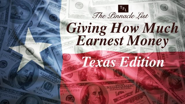 Giving How Much Earnest Money: Texas Edition
