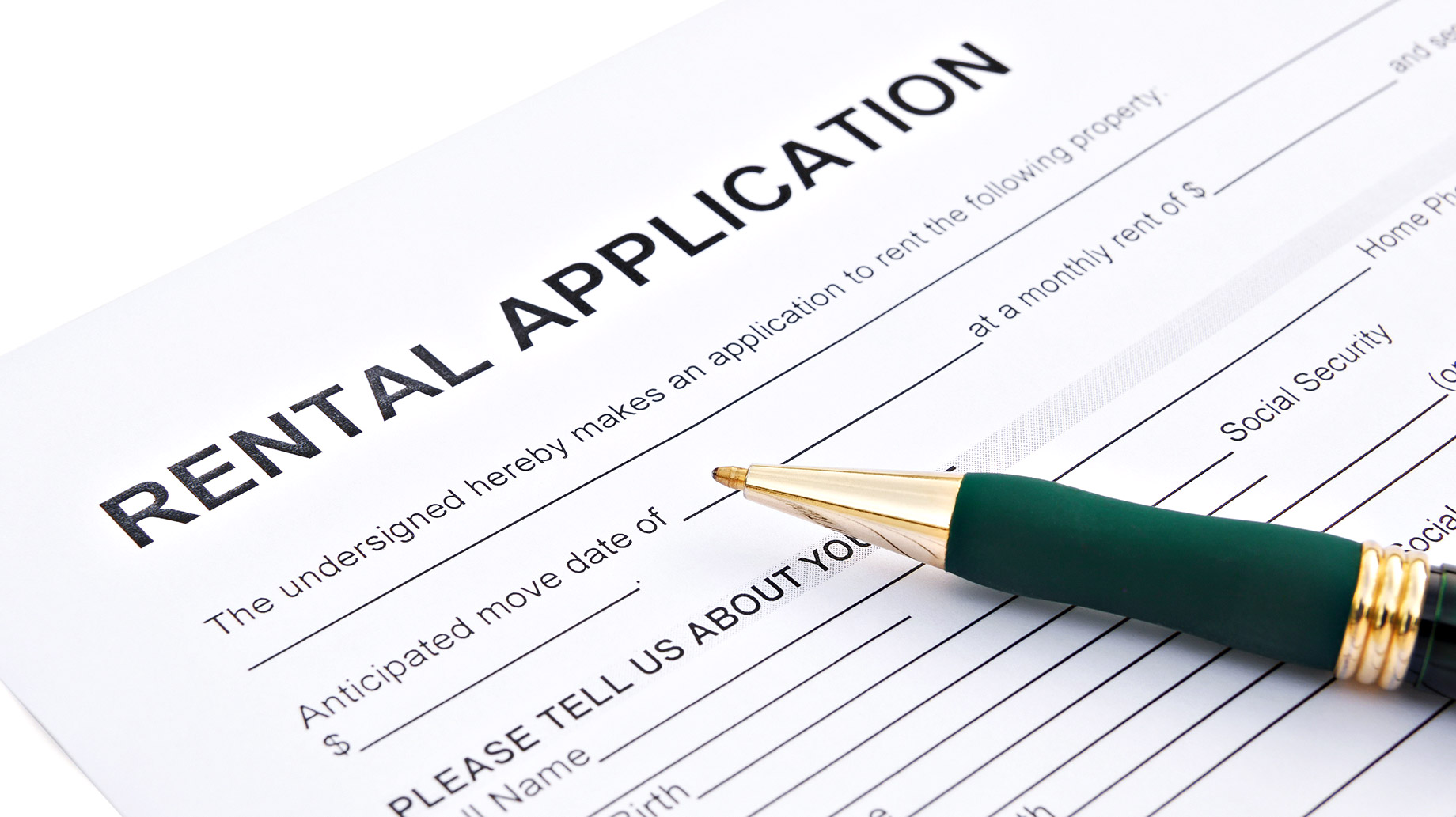 Rental Application The Pinnacle List