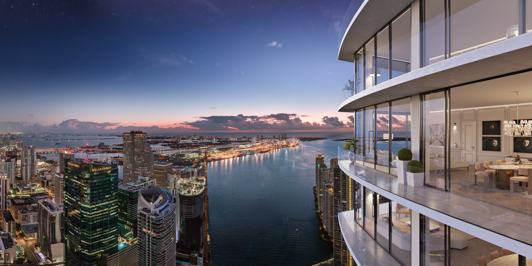 Condo Tower View - Baccarat Residences - Brickell, Miami