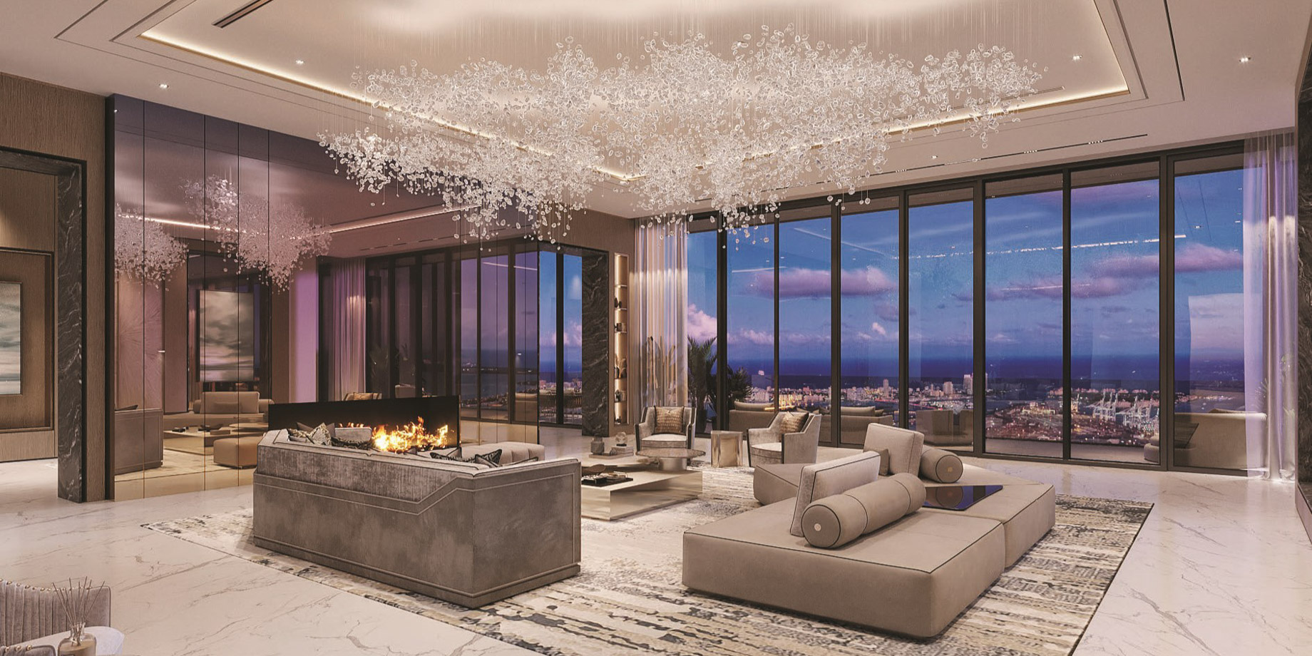 Luxury Condo Interior - Waldorf Astoria Residences - Downtown Miami