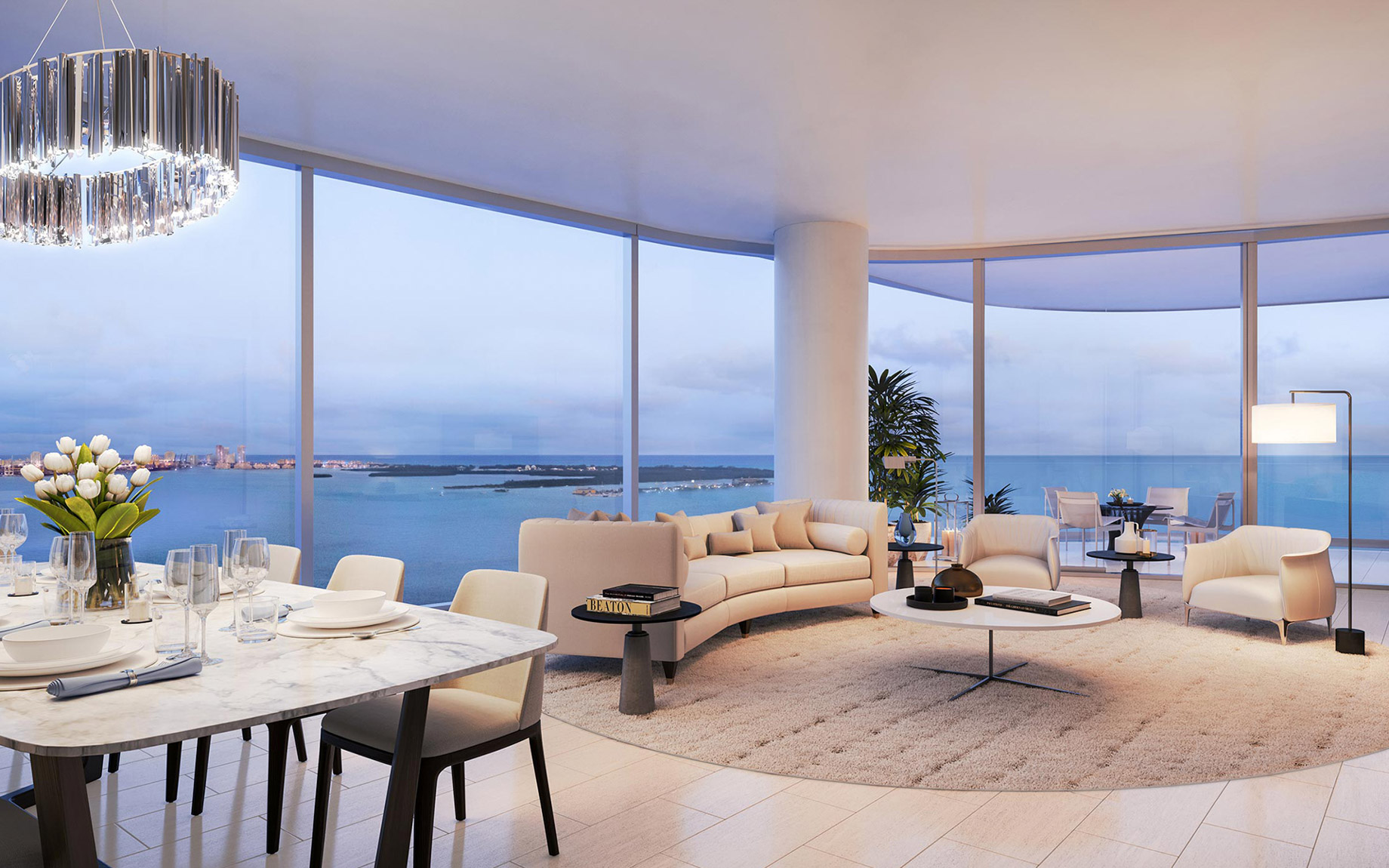 Luxury Condo Interior Living Space – UNA Residences – Brickell, Miami