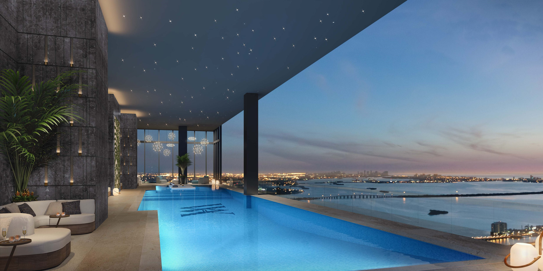 Lounge Pool - Waldorf Astoria Residences - Downtown Miami
