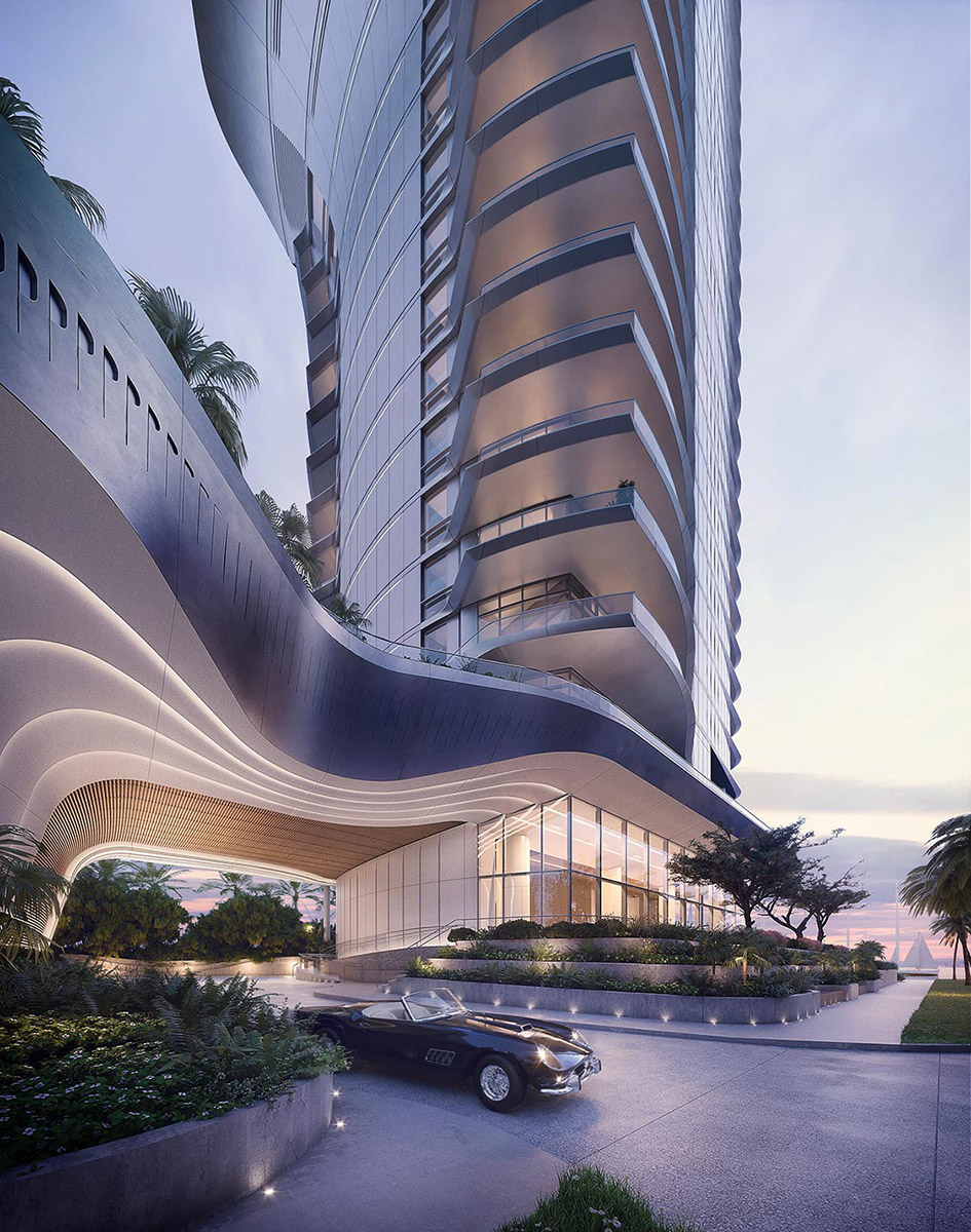 Porte-cochère – UNA Residences – Brickell, Miami