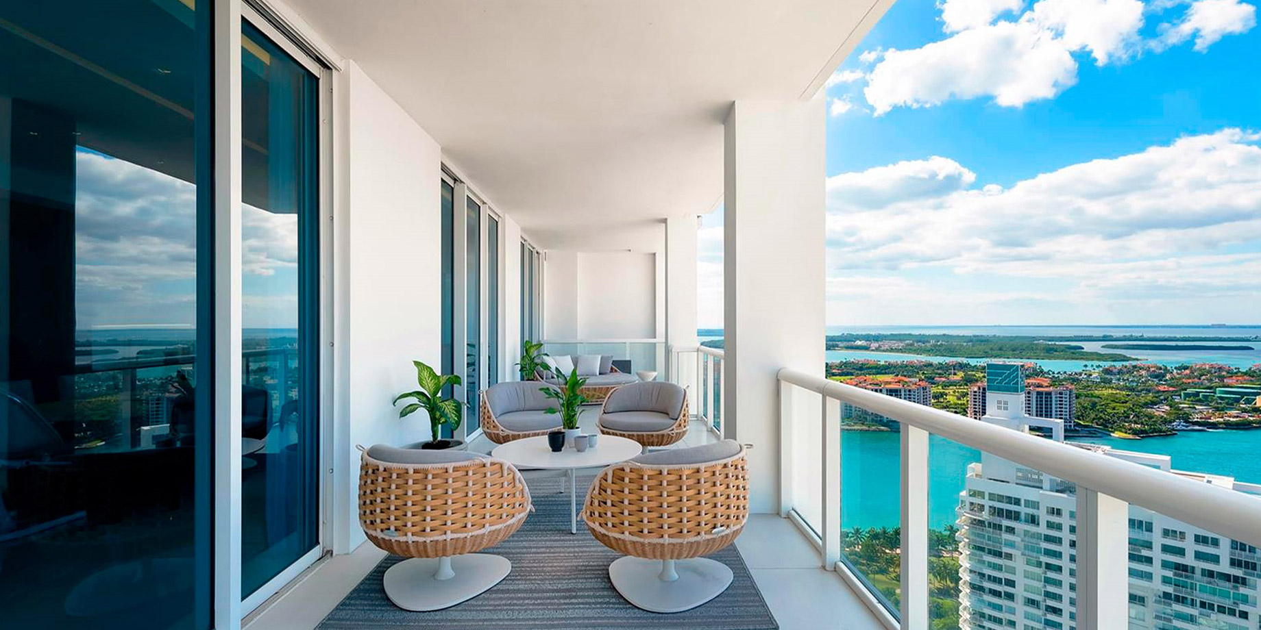 Balcony - Continuum Luxury Condos - South Beach, Miami, Florida