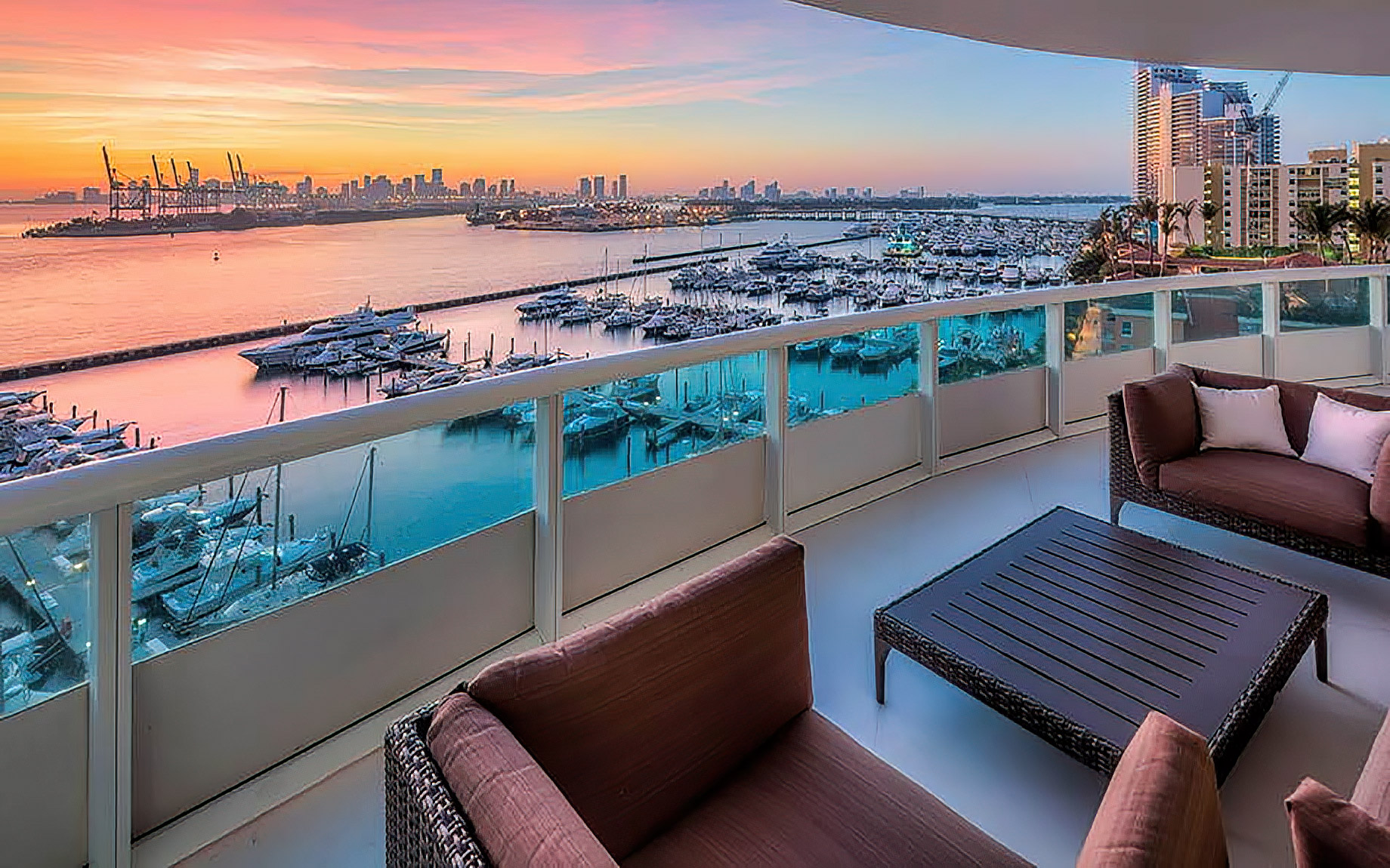 Balcony View – Murano at Portofino – South Beach, Miami, Florida