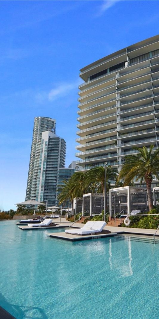 Pool and Tower – Apogee Condominium – South Beach, Miami, Florida