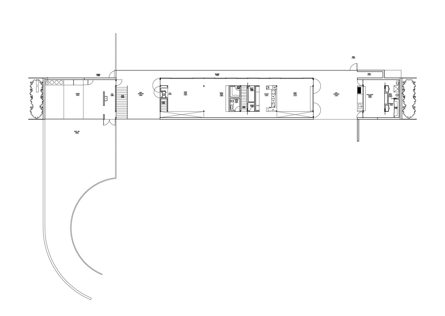 Bridge House Residence - Marin, CA, USA - Floor Plan