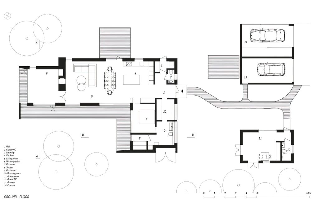 Villa Ljung Residence - Ljungvägen, Hollviken, Sweden - Floor Plan