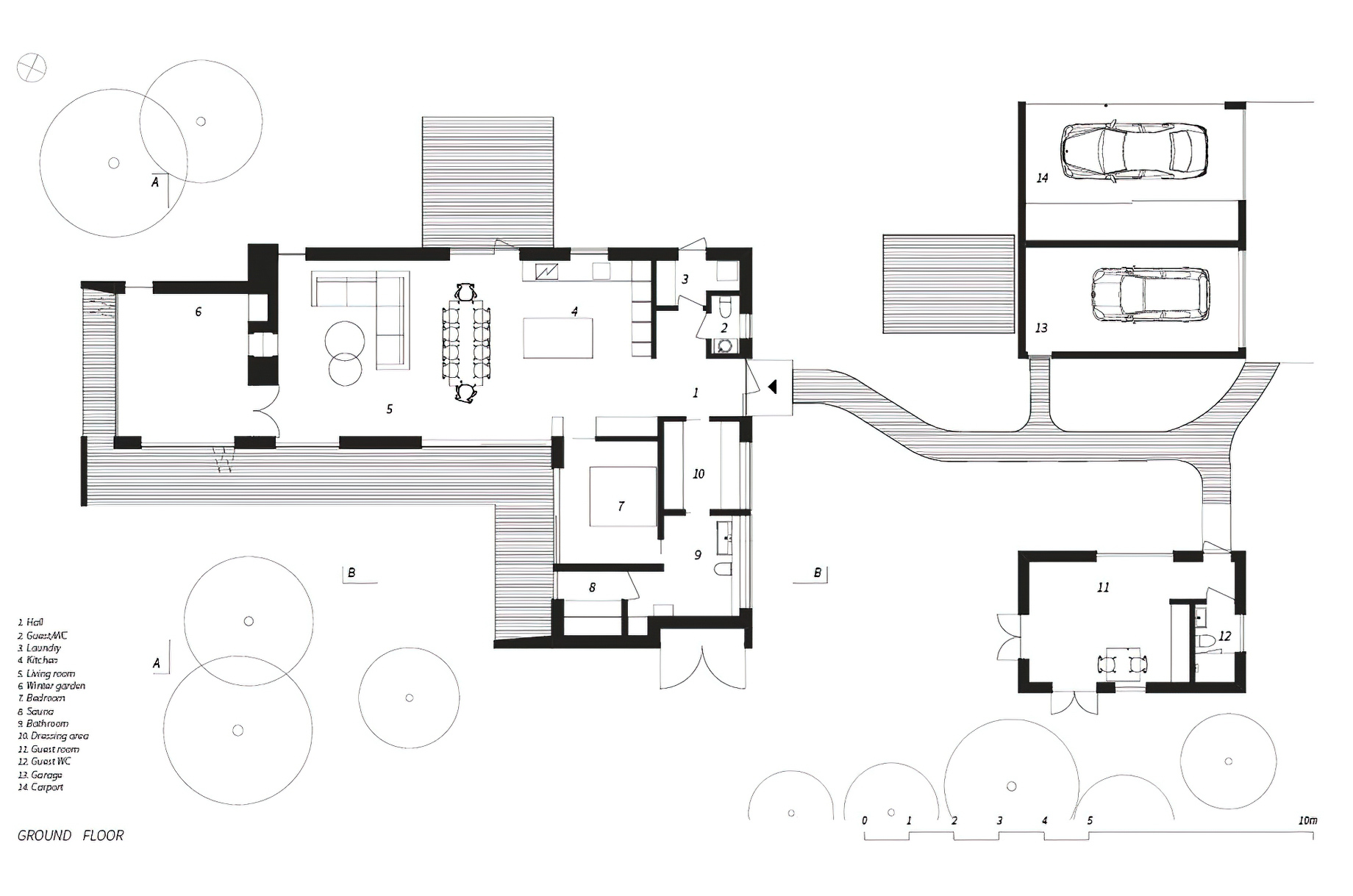 Villa Ljung Residence – Ljungvägen, Hollviken, Sweden – Floor Plan