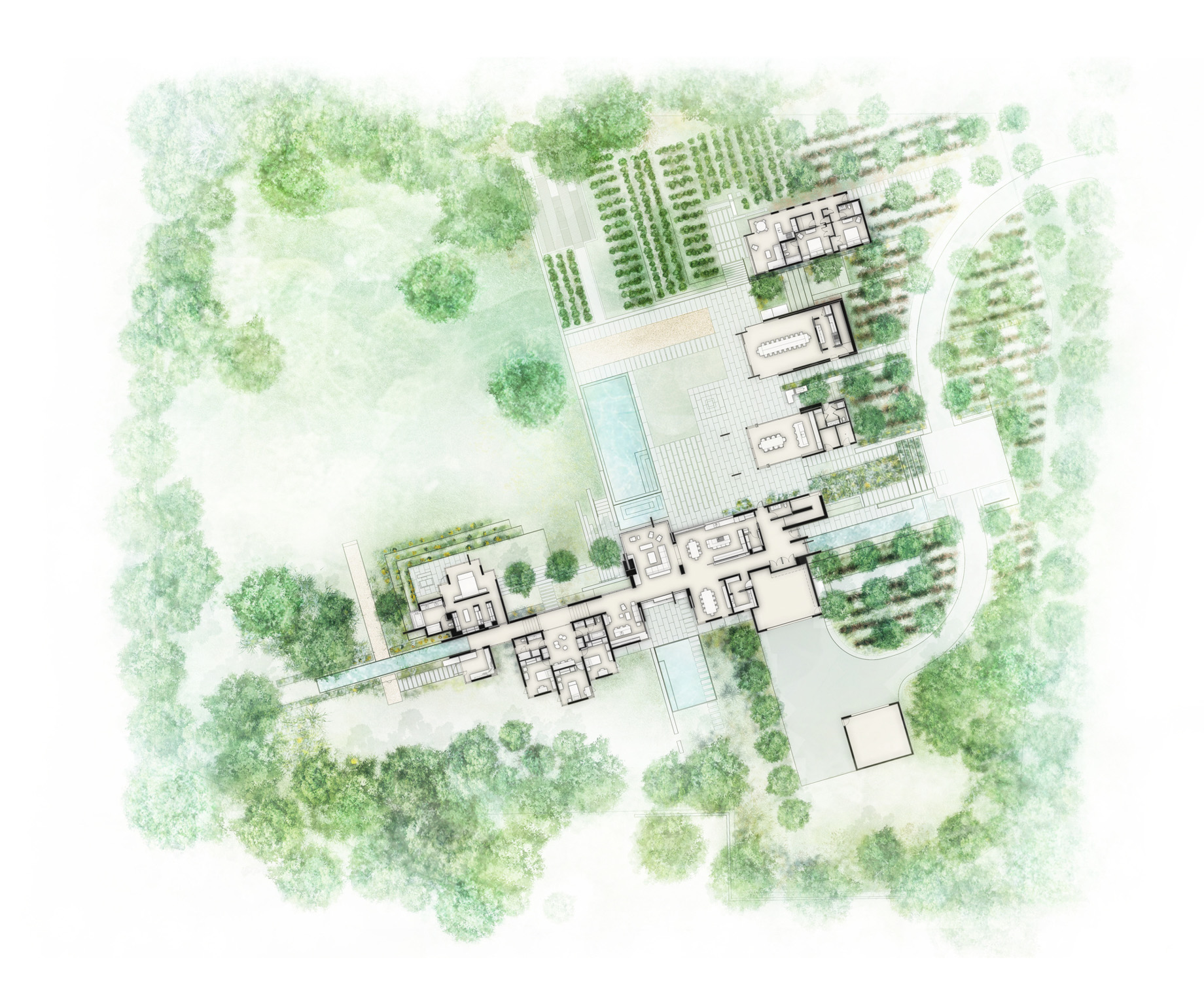 California Meadow House - Woodside, CA, USA - Floor Plan