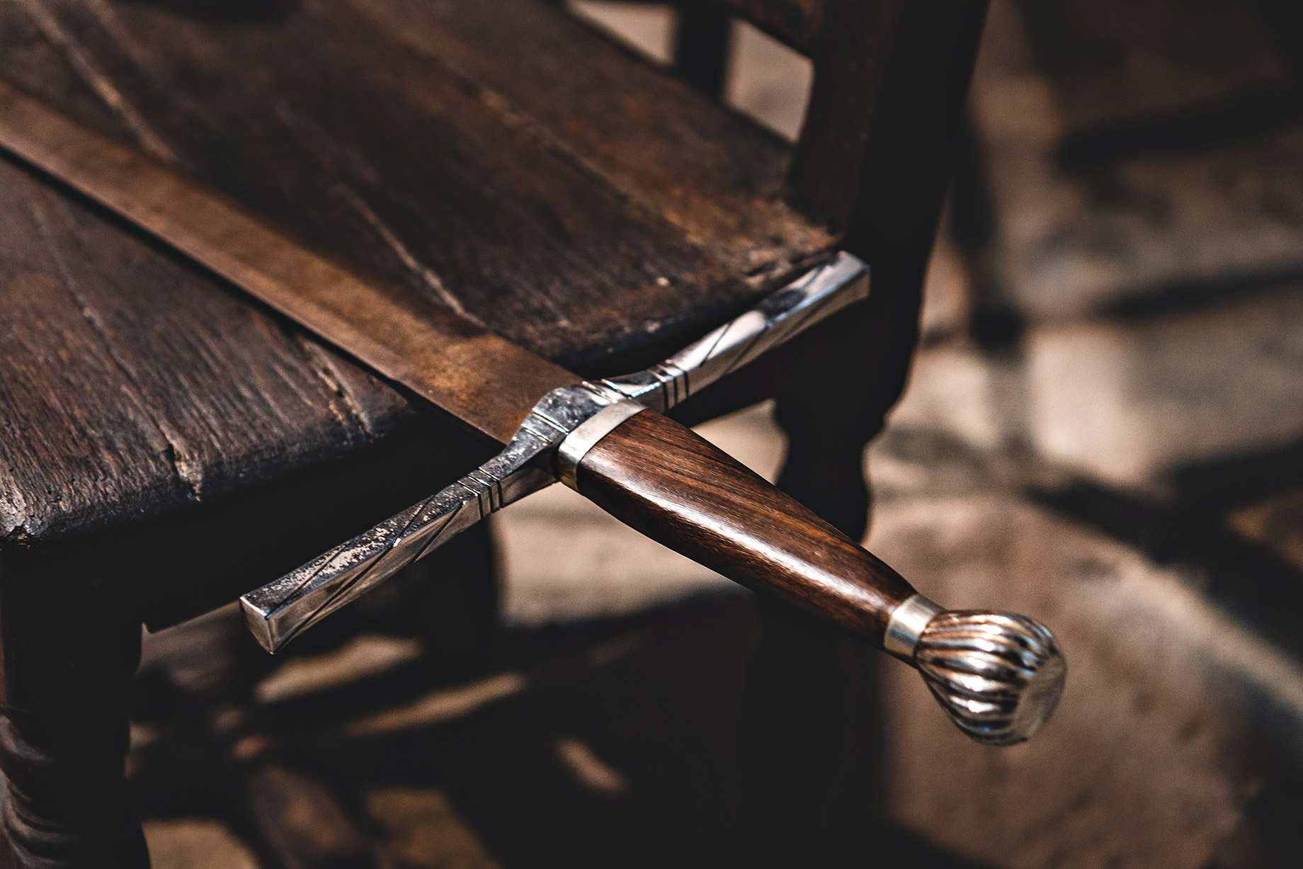 Ornamental & Decorative Swords in a Castle