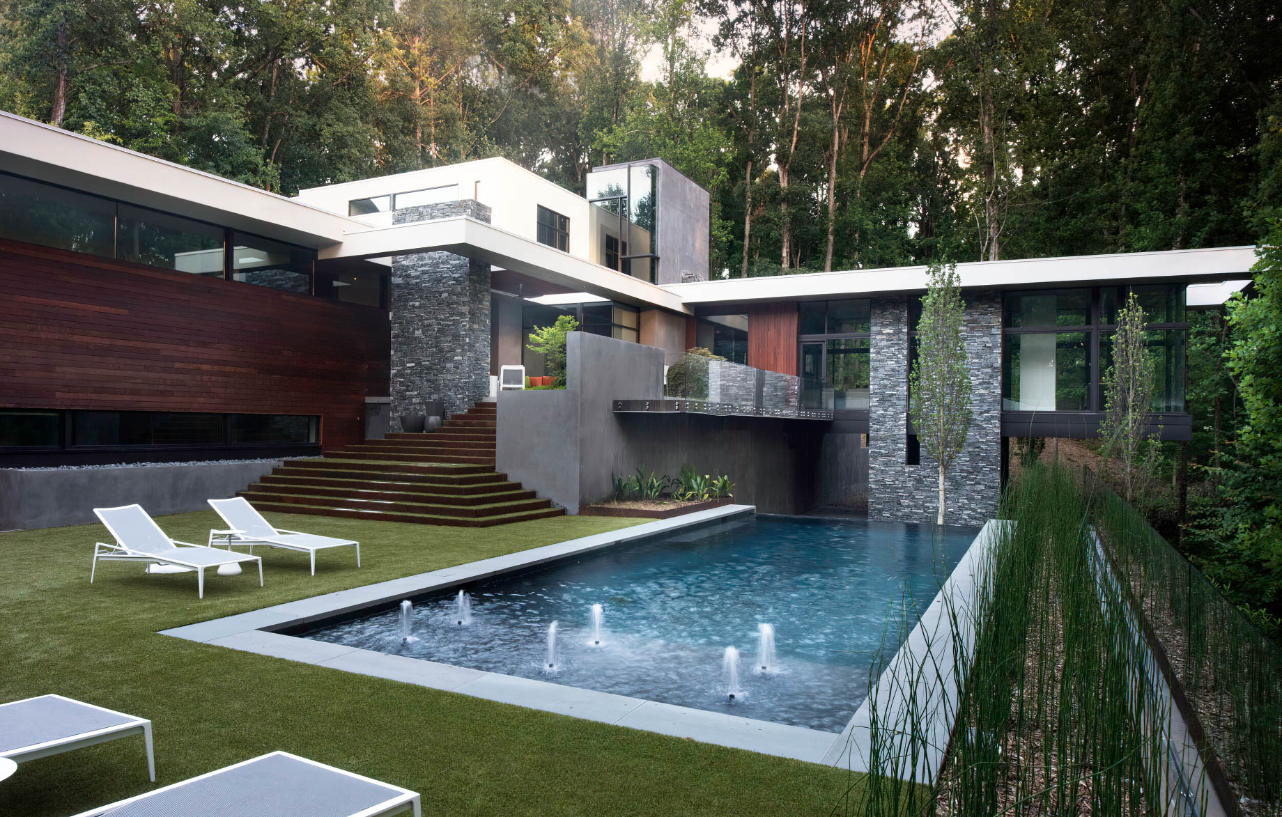 047 – Highcourt Bridge House Residence – Atlanta, GA, USA – Modern Architectural Home
