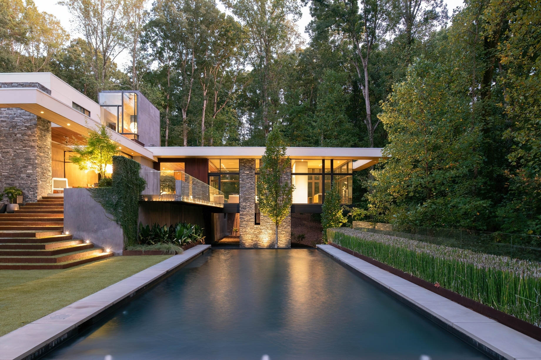 051 – Highcourt Bridge House Residence – Atlanta, GA, USA – Modern Architectural Home