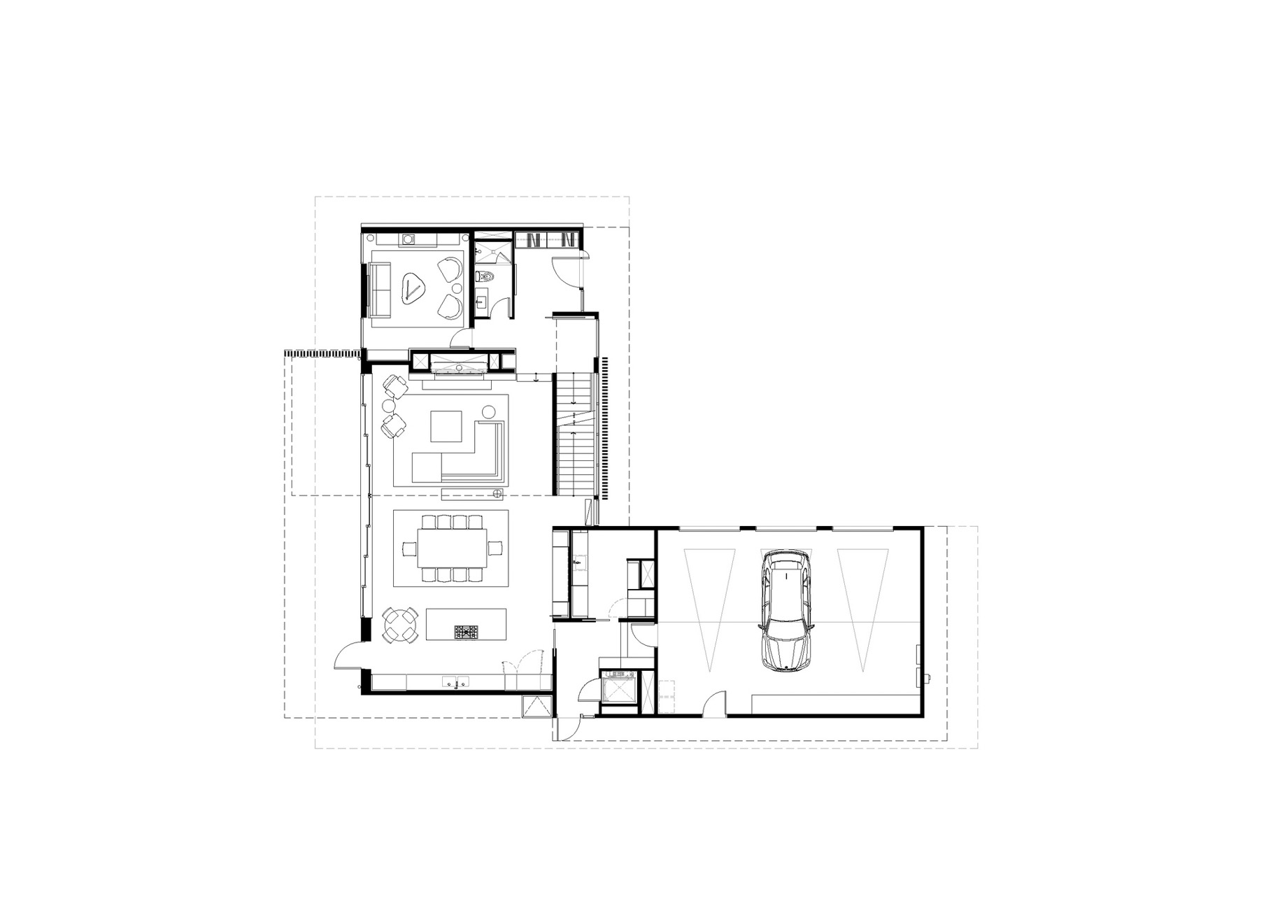 Floor Plan - Maple Rock Modern Contemporary Residence - Portland OR, USA