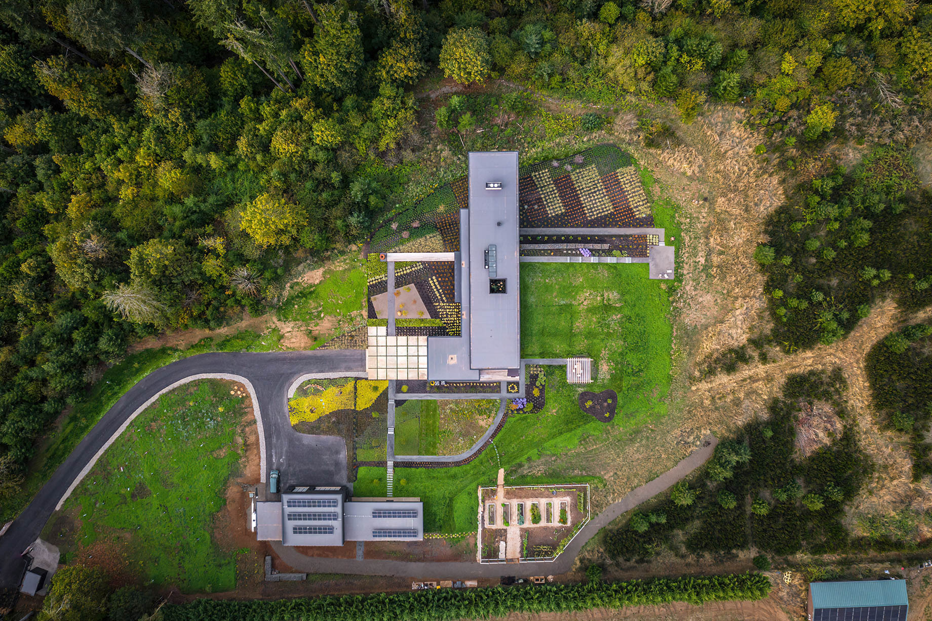 Aerial View - Five Peaks Lookout Residence - Yamhill County, OR, USA