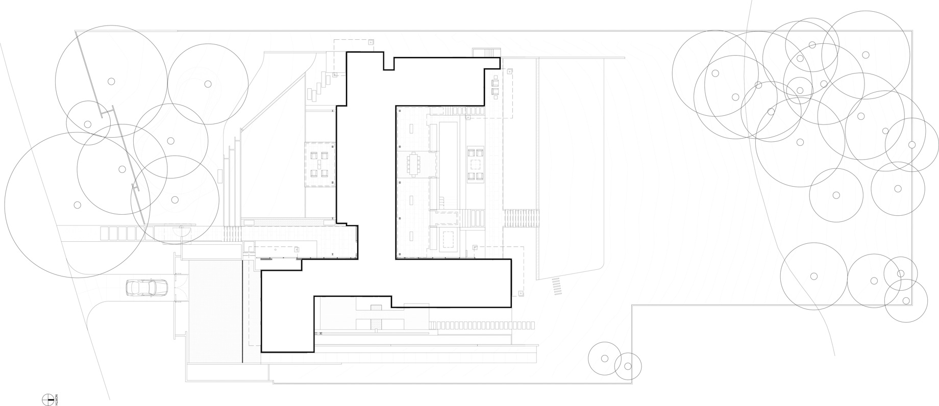 Site Plan – Glass Link Northwest Contemporary Home – Portland, OR, USA
