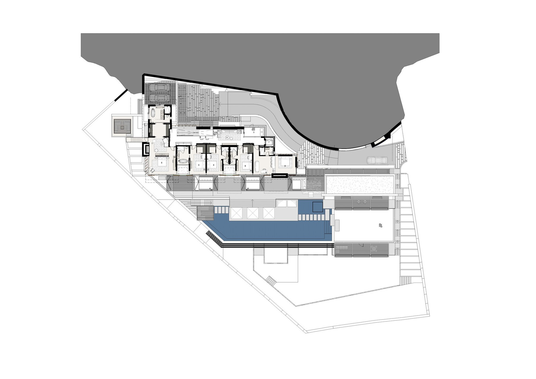 Floor Plan – Bora Headquarters SAOTA Villa – Port d’Andratx, Mallorca, Spain