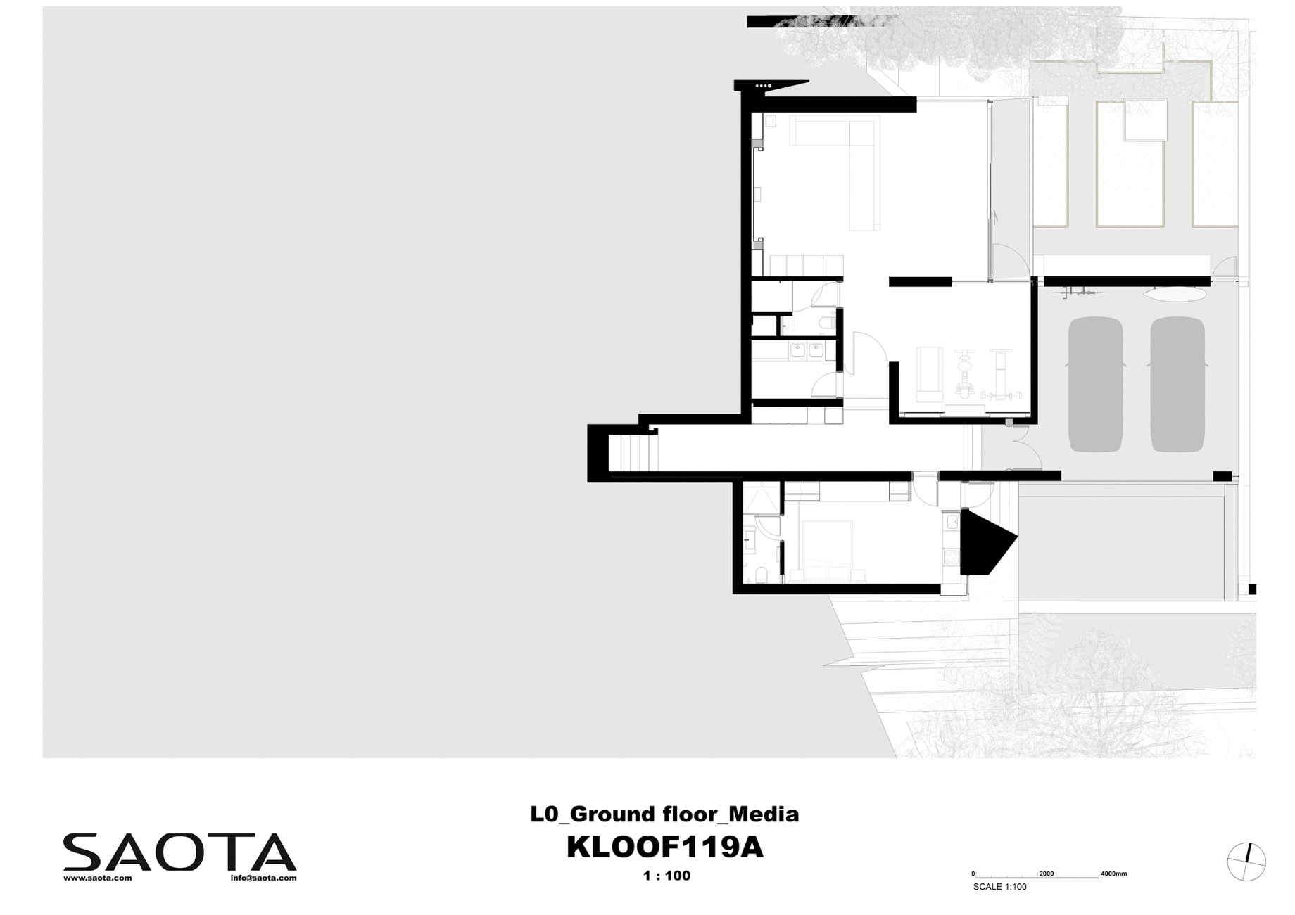 Floor Plan - Kloof 119A SAOTA House - Clifton, Cape Town, South Africa