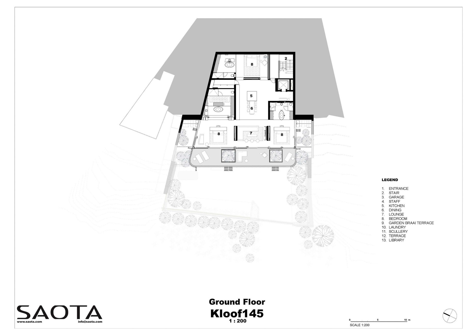 Floor Plans – Kloof 145 SAOTA House – Clifton, Cape Town, South Africa