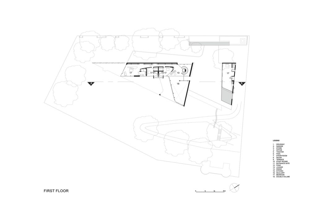 Floor Plan - Lake Geneva SAOTA House - Genthod, Switzerland