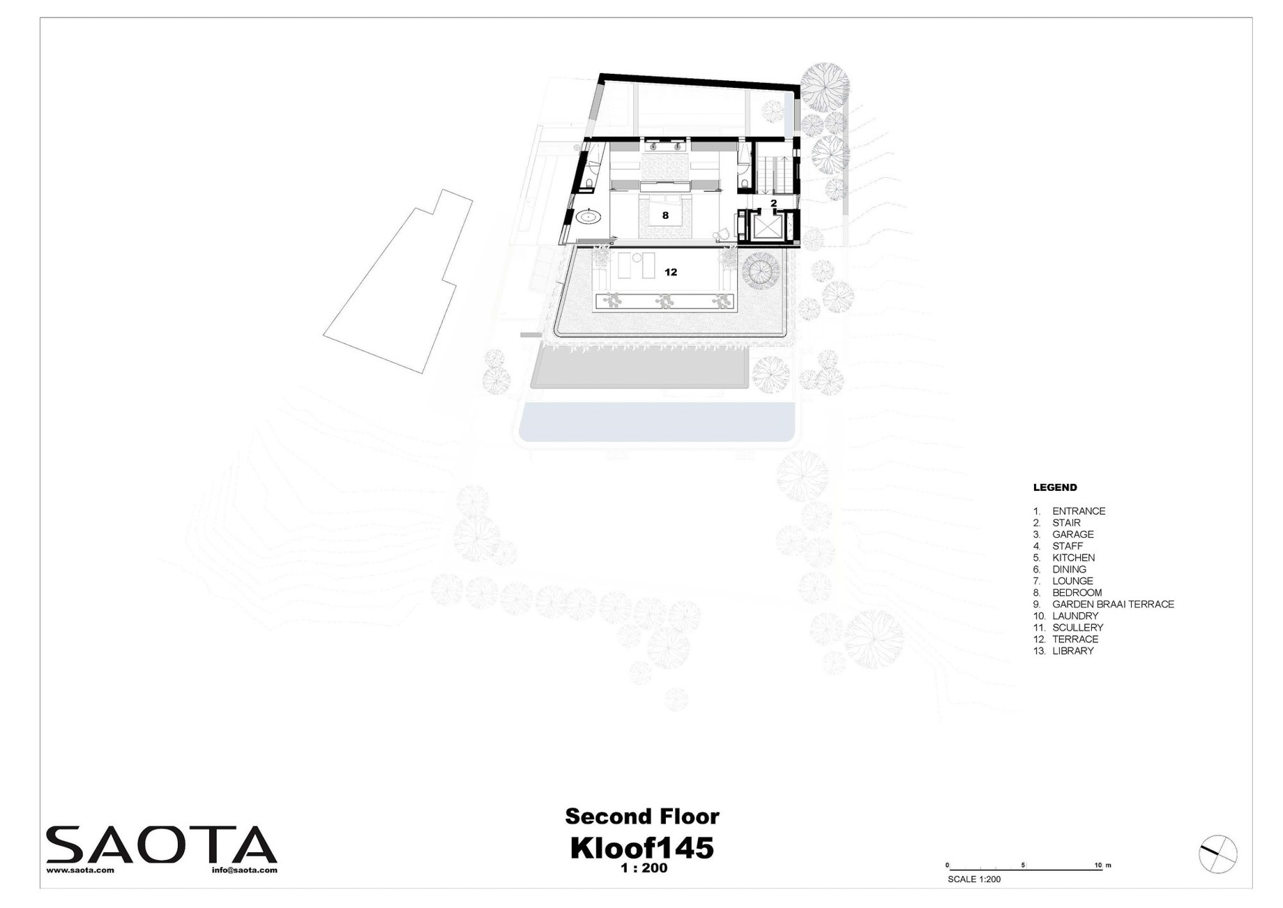 Floor Plans - Kloof 145 SAOTA House - Clifton, Cape Town, South Africa