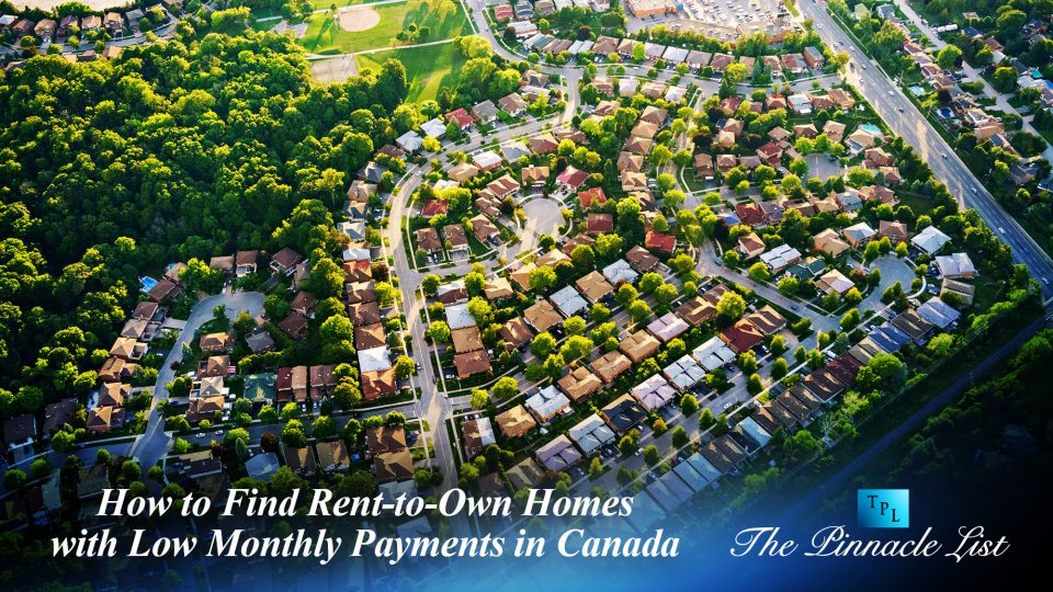 How to Find RenttoOwn Homes with Low Monthly Payments in Canada The