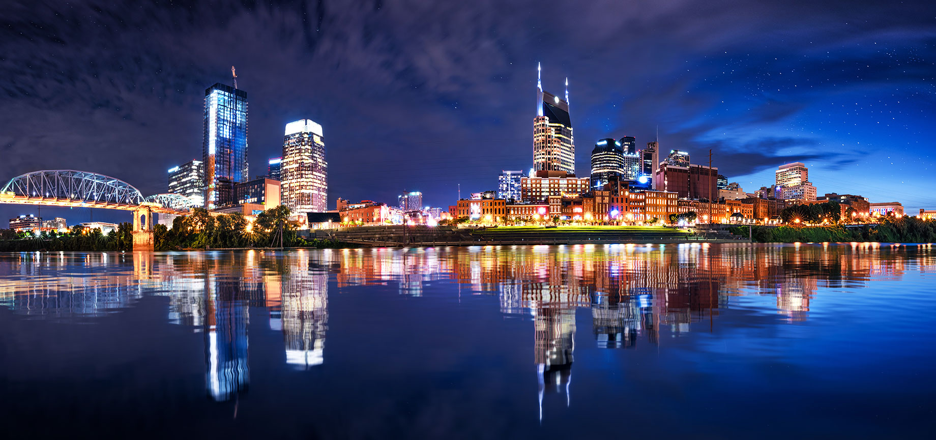 Skyline of Nashville, Tennessee, USA