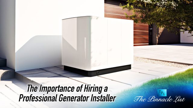 The Importance of Hiring a Professional Generator Installer